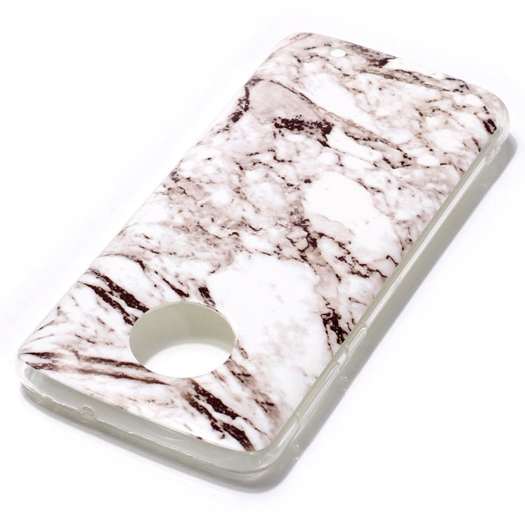 Marble Pattern Soft TPU Case For Motorola Moto G6 Plus (2018)(White)