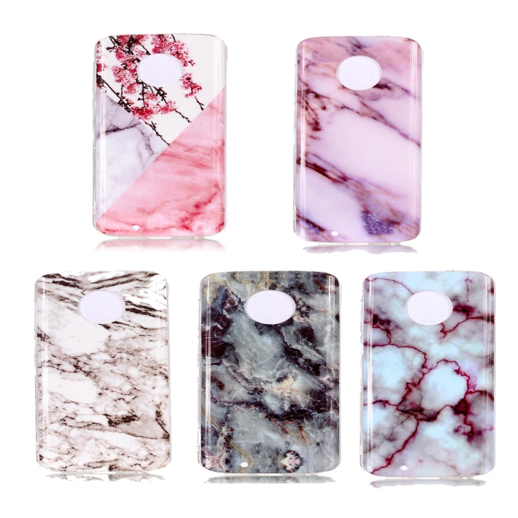 Marble Pattern Soft TPU Case For Motorola Moto G6 Plus (2018)(White)