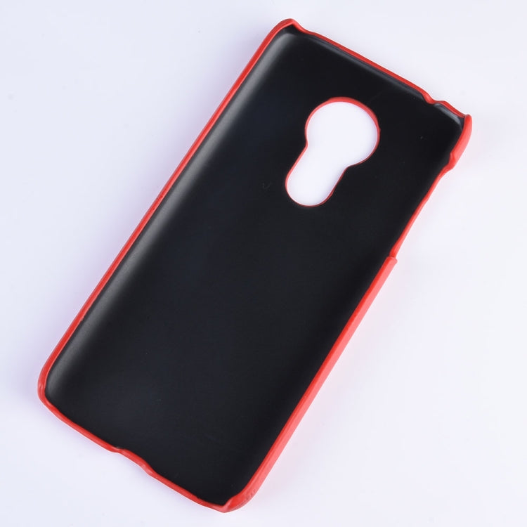 Shockproof Litchi Texture PC + PU Case for Motorola Moto G7 Power (Black)