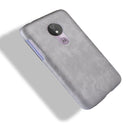 Shockproof Litchi Texture PC + PU Case for Motorola Moto G7 Power (Grey)