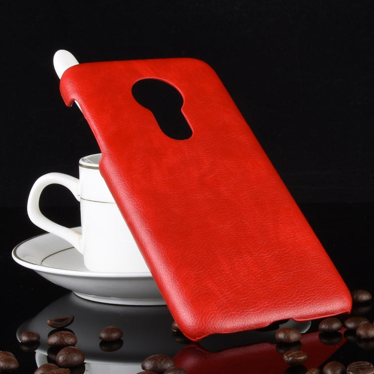 Shockproof Litchi Texture PC + PU Case for Motorola Moto G7 Power (Red)