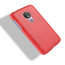 Shockproof Litchi Texture PC + PU Case for Motorola Moto G7 Power (Red)