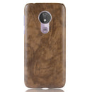 Shockproof Litchi Texture PC + PU Case for Motorola Moto G7 Power (Brown)