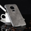 Shockproof Litchi Texture PC + PU Case for Motorola Moto G7 Play (Grey)