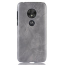 Shockproof Litchi Texture PC + PU Case for Motorola Moto G7 Play (Grey)