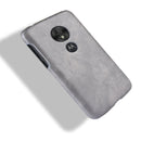 Shockproof Litchi Texture PC + PU Case for Motorola Moto G7 Play (Grey)
