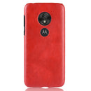 Shockproof Litchi Texture PC + PU Case for Motorola Moto G7 Play (Red)