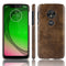 Shockproof Litchi Texture PC + PU Case for Motorola Moto G7 Play (Brown)