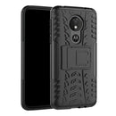 Tire Texture TPU+PC Shockproof Case for Motorola Moto G7 Power, with Holder (Black)