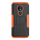 Tire Texture TPU+PC Shockproof Case for Motorola Moto G7 Power, with Holder (Orange)