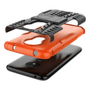 Tire Texture TPU+PC Shockproof Case for Motorola Moto G7 Power, with Holder (Orange)