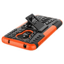 Tire Texture TPU+PC Shockproof Case for Motorola Moto G7 Power, with Holder (Orange)