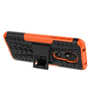 Tire Texture TPU+PC Shockproof Case for Motorola Moto G7 Power, with Holder (Orange)