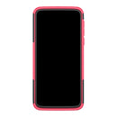 Tire Texture TPU+PC Shockproof Case for Motorola Moto G7 Power, with Holder (Pink)