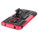 Tire Texture TPU+PC Shockproof Case for Motorola Moto G7 Power, with Holder (Pink)