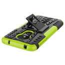 Tire Texture TPU+PC Shockproof Case for Motorola Moto G7 Power, with Holder (Green)