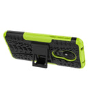 Tire Texture TPU+PC Shockproof Case for Motorola Moto G7 Power, with Holder (Green)