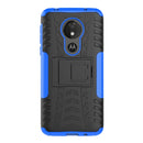 Tire Texture TPU+PC Shockproof Case for Motorola Moto G7 Power, with Holder (Blue)