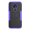Tire Texture TPU+PC Shockproof Case for Motorola Moto G7 Power, with Holder (Purple)