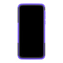 Tire Texture TPU+PC Shockproof Case for Motorola Moto G7 Power, with Holder (Purple)
