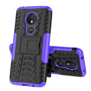 Tire Texture TPU+PC Shockproof Case for Motorola Moto G7 Power, with Holder (Purple)