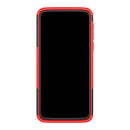 Tire Texture TPU+PC Shockproof Case for Motorola Moto G7 Power, with Holder (Red)
