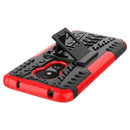 Tire Texture TPU+PC Shockproof Case for Motorola Moto G7 Power, with Holder (Red)