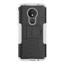 Tire Texture TPU+PC Shockproof Case for Motorola Moto G7 Power, with Holder (White)