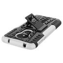 Tire Texture TPU+PC Shockproof Case for Motorola Moto G7 Power, with Holder (White)