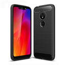 Brushed Texture Carbon Fiber TPU Case for Motorola Moto G7 Play EU Version(Black)