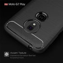 Brushed Texture Carbon Fiber TPU Case for Motorola Moto G7 Play EU Version(Navy Blue)