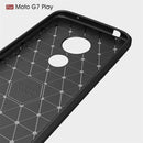 Brushed Texture Carbon Fiber TPU Case for Motorola Moto G7 Play EU Version(Navy Blue)