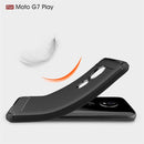 Brushed Texture Carbon Fiber TPU Case for Motorola Moto G7 Play EU Version(Navy Blue)