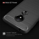 Brushed Texture Carbon Fiber TPU Case for Motorola Moto G7 Power EU Version(Black)