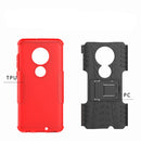 Tire Texture TPU+PC Shockproof Case for Motorola G7, with Holder (Black)