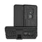Tire Texture TPU+PC Shockproof Case for Motorola G7, with Holder (Black)