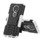 Tire Texture TPU+PC Shockproof Case for Motorola G7, with Holder (White)