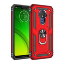 Armor Shockproof TPU + PC Protective Case for Motorola Moto G7 Power, with 360 Degree Rotation Holder (Red)