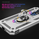 Armor Shockproof TPU + PC Protective Case for Motorola Moto G7 Power, with 360 Degree Rotation Holder (Red)