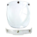 Soman Motorcycle Bubble Visor Open Face Helmet Visor Helmet Windshield Shield with Transparent Frame(Transparent)