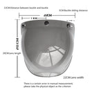 Soman Motorcycle Bubble Visor Open Face Helmet Visor Helmet Windshield Shield with Transparent Frame(Transparent)