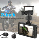 MT-80 3.0 inch 140 Degrees Wide Angle HD Video Motorcycle Dual Camera DVR, Support TF Card (32GB Max)