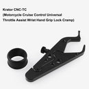 MB-OT312-BK Universal Motorcycle Modified Aluminum Throttle Control Clip Auxiliary Handle Fixed Clip Set