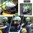 SOMAN Outdoor Motorcycle Electric Car Riding HD Bluetooth Helmet, Size: S, 55-56cm (Turtle Flower)