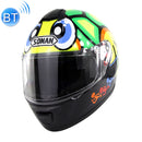 SOMAN Outdoor Motorcycle Electric Car Riding HD Bluetooth Helmet, Size: S, 55-56cm (Turtle Flower)