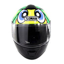 SOMAN Outdoor Motorcycle Electric Car Riding HD Bluetooth Helmet, Size: M, 57-58cm (Turtle Flower)