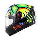 SOMAN Outdoor Motorcycle Electric Car Riding HD Bluetooth Helmet, Size: M, 57-58cm (Turtle Flower)