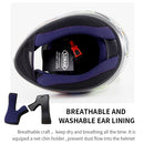 SOMAN Outdoor Motorcycle Electric Car Riding HD Bluetooth Helmet, Size: M, 57-58cm (Turtle Flower)