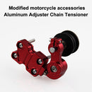 HC154 Motorcycle Modified Accessories Universal Aluminum Alloy Chain Adjuster(Red)