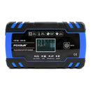 FOXSUR 12V-24V Car Motorcycle Truck Repair Battery Charger AGM Charger, US Plug (Blue)